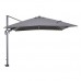 Hawaii Lumen parasol 300x300 carbon black/ licht grijs